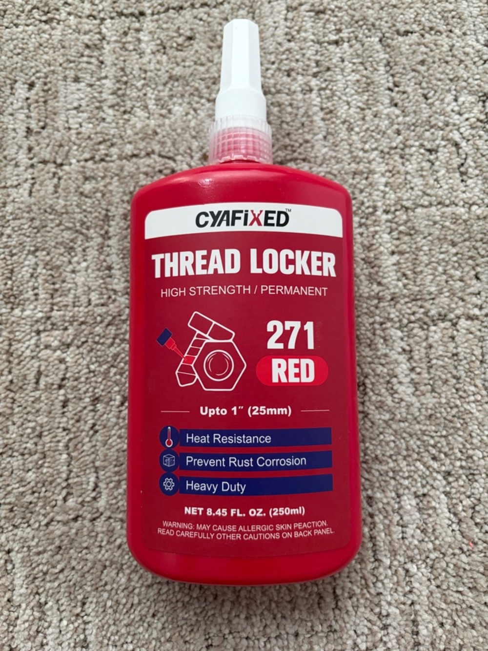 Red Thread Locker 271 High Strength Permanent